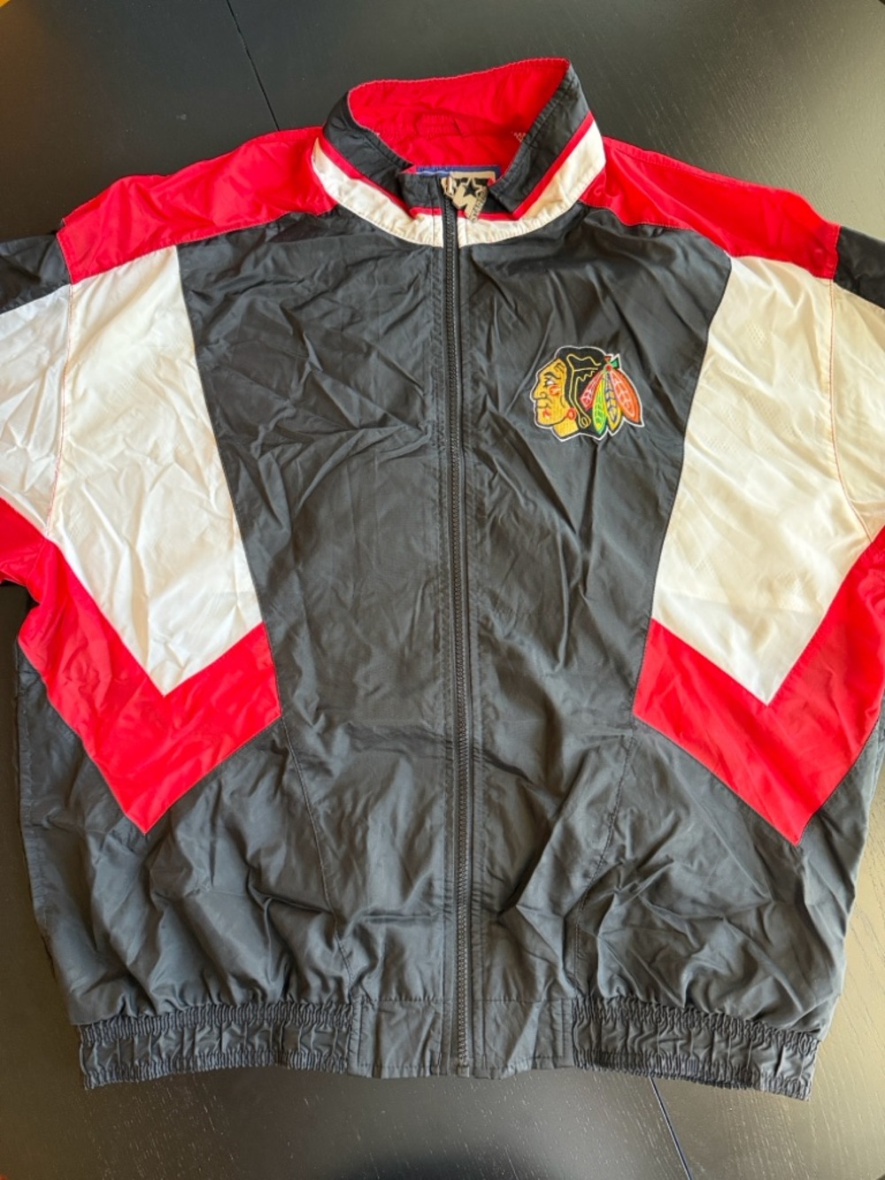 Vintage STARTER Red NHL Logo Windbreaker Jacket